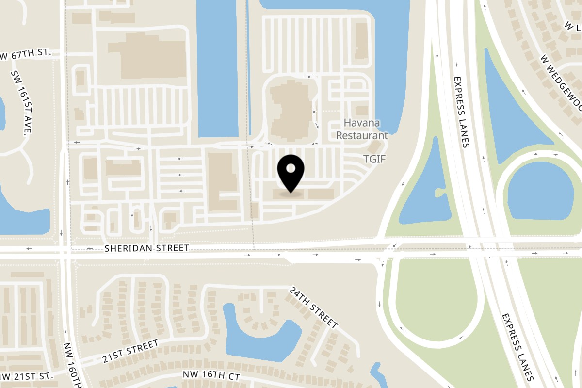 Map showing the location of Ceviches by Divino Davie on 15651 Sheridan St Suite 700 in Davie
